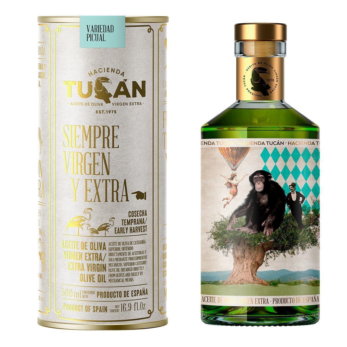 Botella con estuche de 500 ml de AOVE Picual (cosecha temprana)